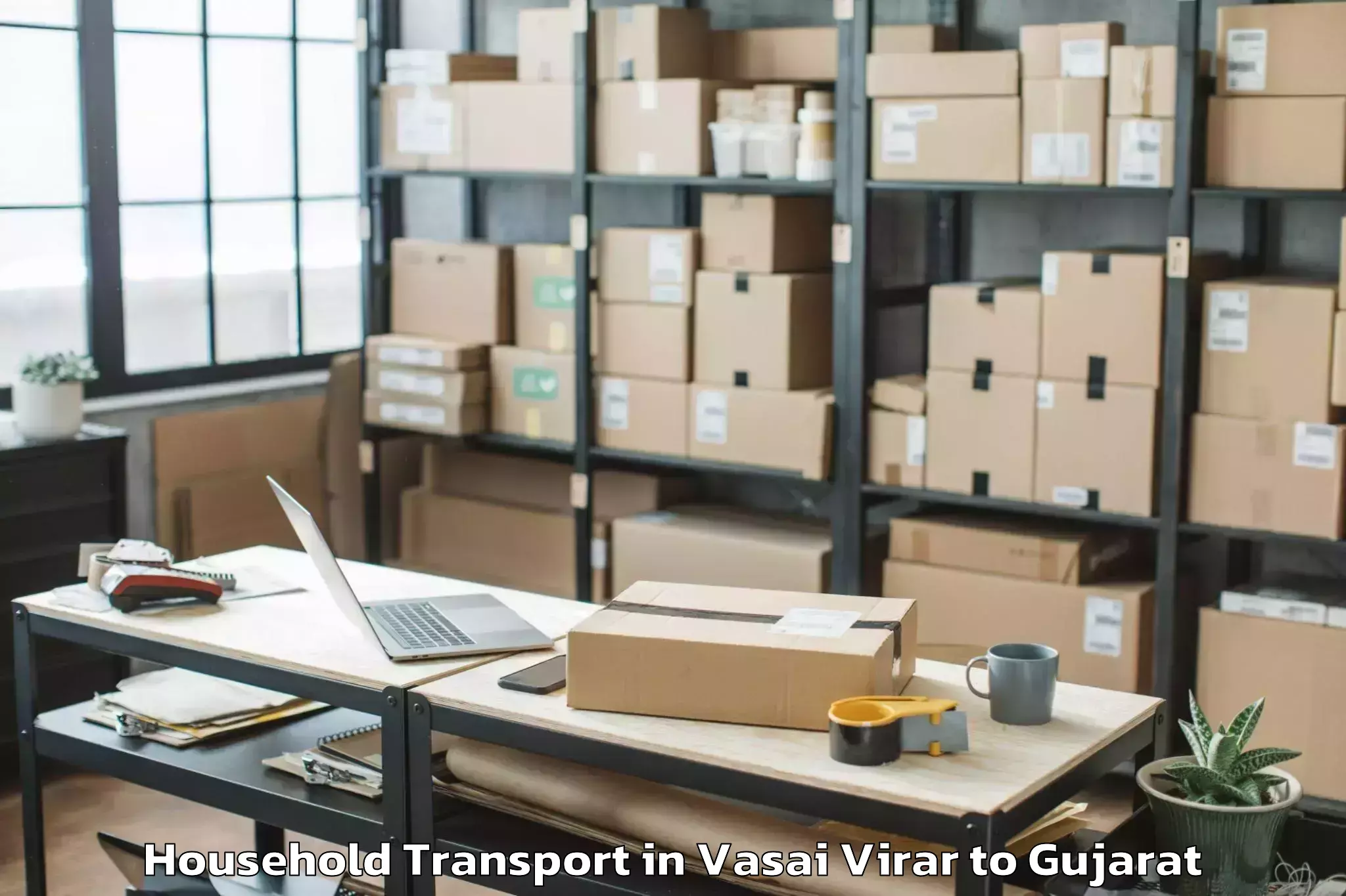 Book Vasai Virar to Bhuj Household Transport Online